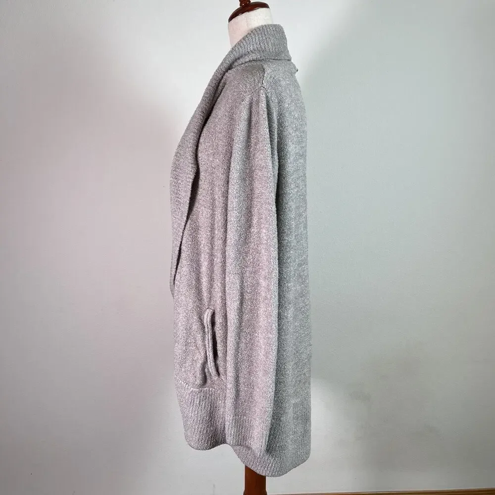 Barefoot Dreams CozyChic Lite Cardigan L/XL Grey Comfort Loungewear Pajama‎